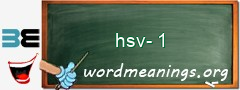 WordMeaning blackboard for hsv-1